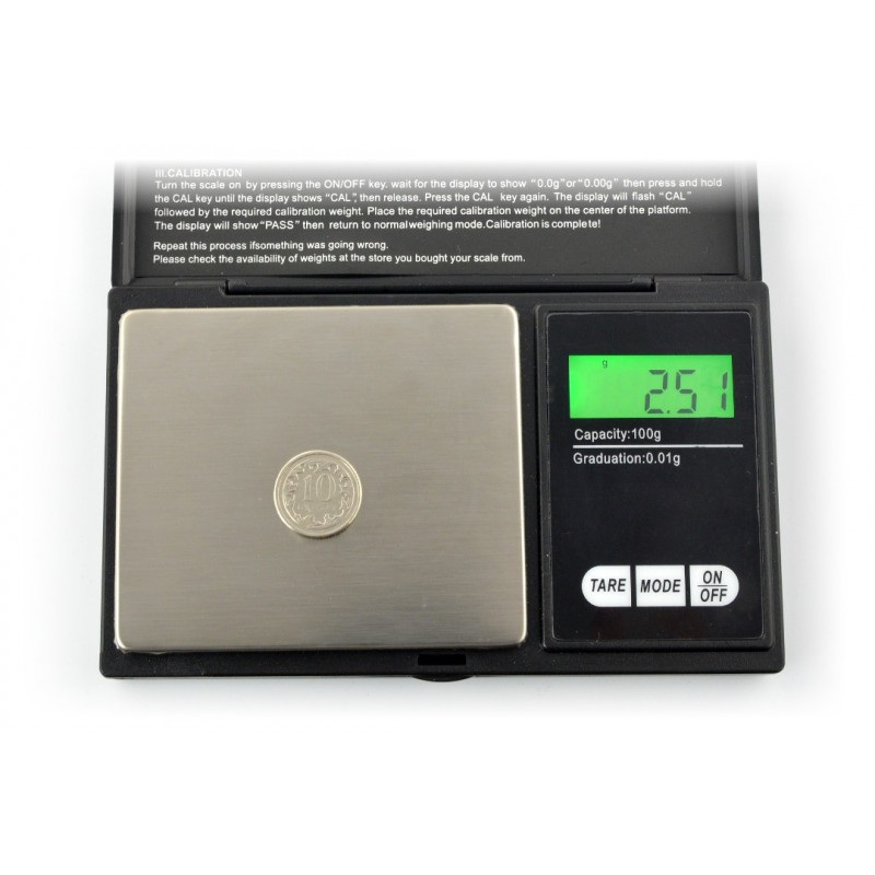 Kieszonkowa waga elektroniczna AG52E - 100 g