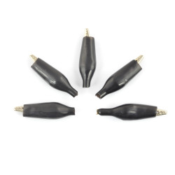 Złącze krokodylkowe 35mm czarne - 5 szt.