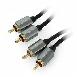 Przewód Kruger&Matz 2x RCA - 2x RCA czarny - 3m