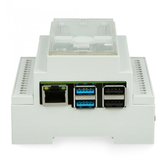 Корпус для Raspberry Pi 4B на DIN-рейку - Multicomp Pro - серый