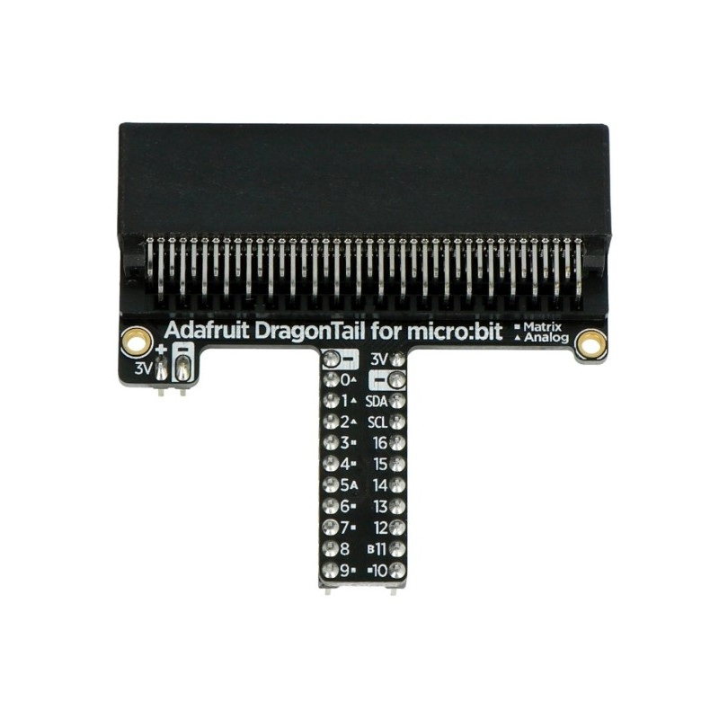 Adafruit adapter dla modułów Micro:bit ze złączami do płytki stykowej - DragonTail for micro:bit