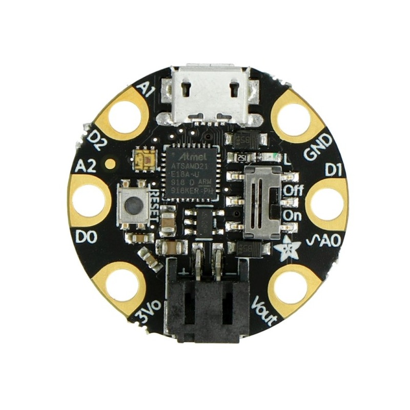 Adafruit GEMMA M0 - miniaturowa platforma z mikrokontrolerem ATSAMD21E18 3,3V