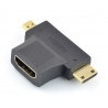Przejściówka HDMI - miniHDMI / microHDMI - zdjęcie 2