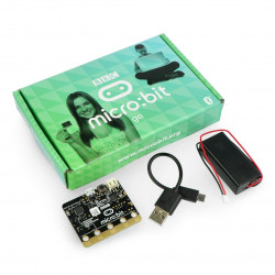 Micro:bit Go - moduł edukacyjny, Cortex M0, akcelerometr, Bluetooth, matryca LED 5x5 + akcesoria