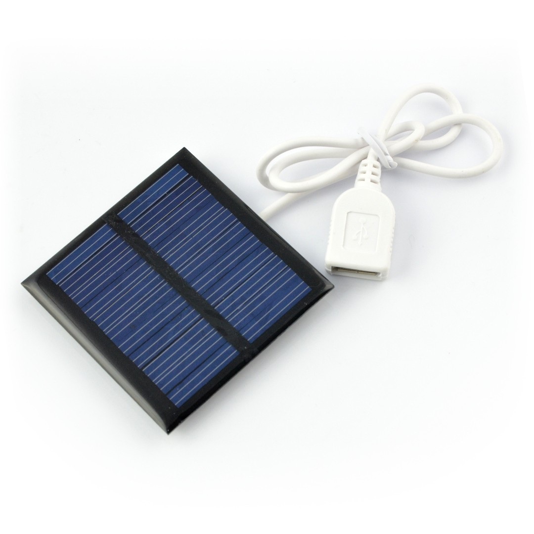 Ogniwo słoneczne 0,6W / 5,5V 65x65x3mm USB