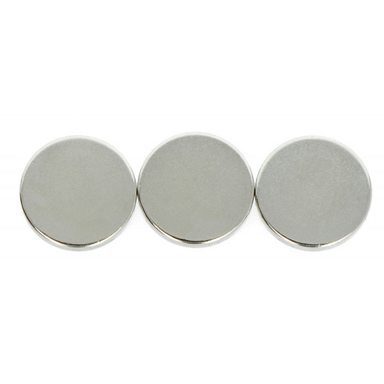 Круглий неодимовий магніт Calamit N35/Ni 20x3 мм - 10 шт.