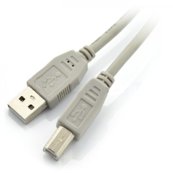 Przewód USB A - B - 1,8 m - szary