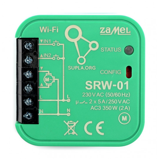 Zamel Supla SRW-01 - контролер ролет 230 В WiFi - додаток для Android / iOS