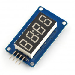 Moduł 4 x wyświetlacz 7-segmentowy - interfejs cyfrowy