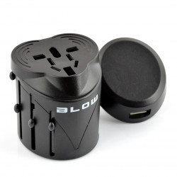 Wtyk sieciowy uniwersalny STU01 z USB BLOW