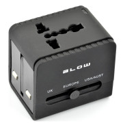 Wtyk sieciowy uniwersalny z USB BLOW