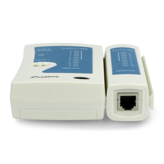 Тестер RJ45 / RJ12 / RJ11 / коаксіального кабелю - Lanberg NT-0401