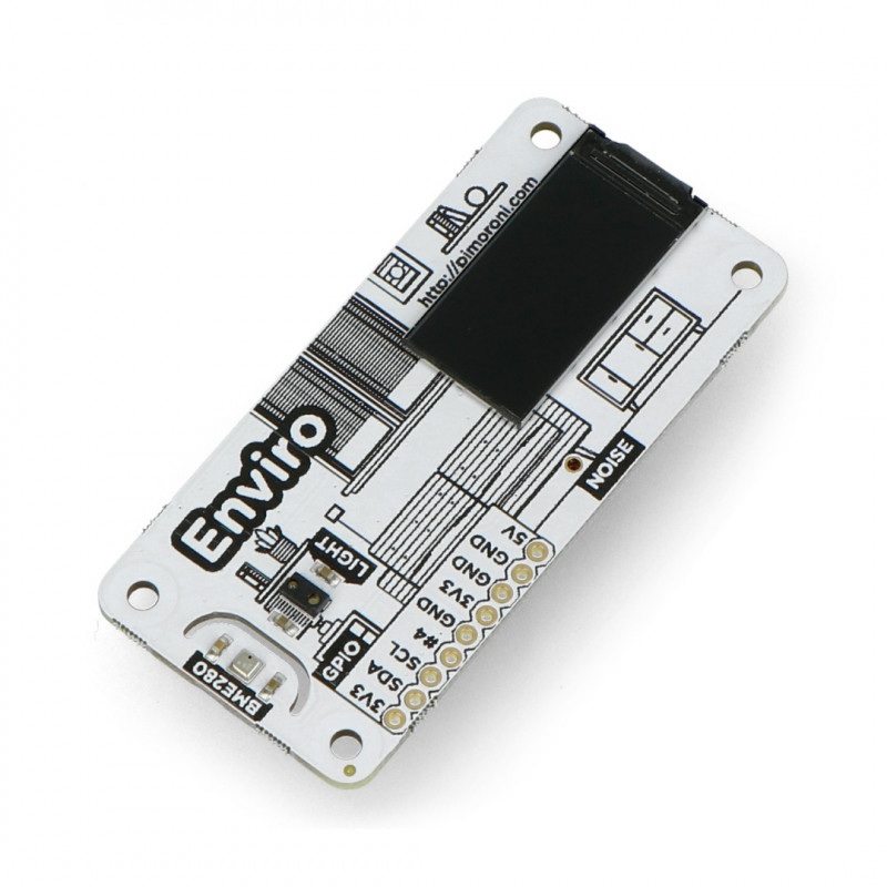 Enviro pHAT - czujnik temperatury, ciśnienia, natężenia światła i zbliżenia - nakładka dla Raspberry Pi