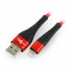 Przewód eXtreme Spider USB A - Lightning do iPhone/iPad/iPod 1,5m - czerwony - zdjęcie 1