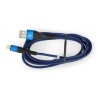 Przewód eXtreme Spider USB A - Lightning do iPhone/iPad/iPod 1,5m - niebieski - zdjęcie 2