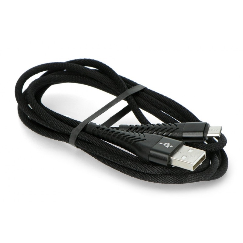 Przewód eXtreme Spider USB A - microUSB 1,5m - czarny