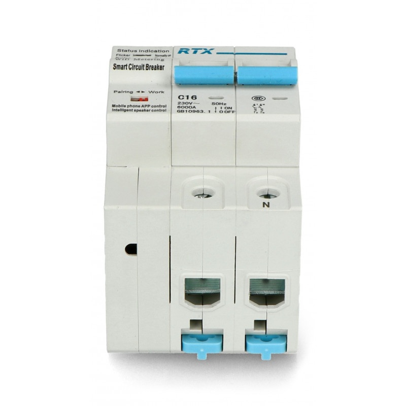 Rozłącznik prądu WiFi Tuya RTX CB16 2P 2x 16A