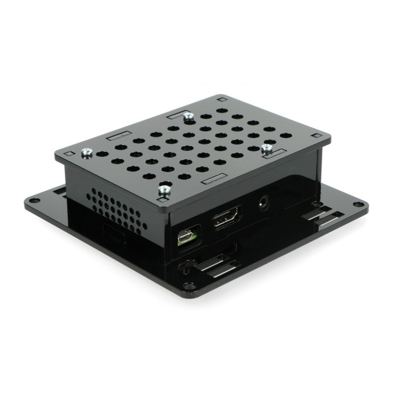 Obudowa Raspberry Pi model 2/B+ VESA v2 do montażu na monitor - czarna
