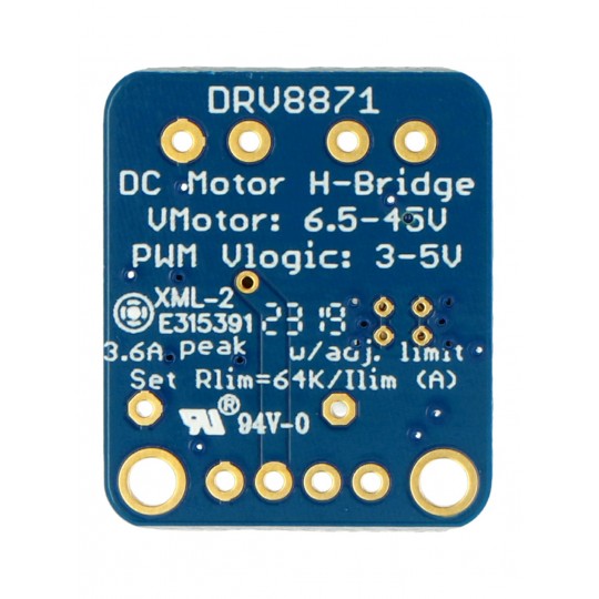 DRV8871 - Одноканальний драйвер двигуна 45 В/3,6 А - Adafruit 3190