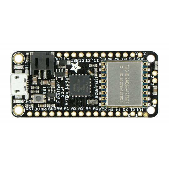 Радіопередавач Feather 32u4 RFM95 LoRa - 868 МГц - Adafruit 3078