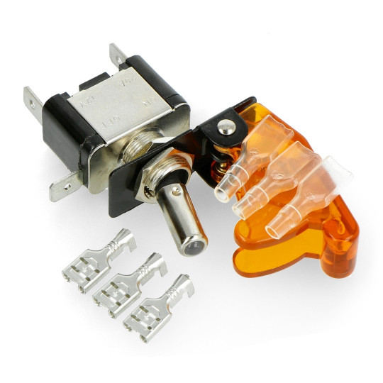 Тумблер 12V/20A з підсвічуванням - жовтий - Adafruit 3219