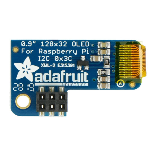 PiOLED - OLED-дисплей 0.9'' 128x32px I2C - щит для Raspberry Pi - Adafruit 3527