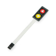 Membrane Switch Keypad 2 Key red/yellow with sign