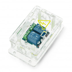 Moduł przekaźników Grove 2 kanały z optoizolacją - 10A/250VAC - cewka 5V + obudowa