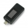 USB tester Keweisi KWS-1802C miernik prądu i napięcia z portu USB C - czarny - zdjęcie 1