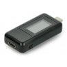 USB tester Keweisi KWS-1802C miernik prądu i napięcia z portu USB C - czarny - zdjęcie 5