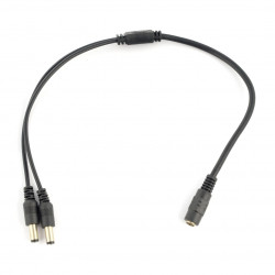 Rozgałęziacz DC 5,5 / 2,1mm - 2 wtyki