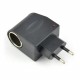 Adapter napięcia 230V/12V z gnizadem zapalniczki - 1A Adapter napięcia 230V/12V z gnizadem zapalniczki - 1A