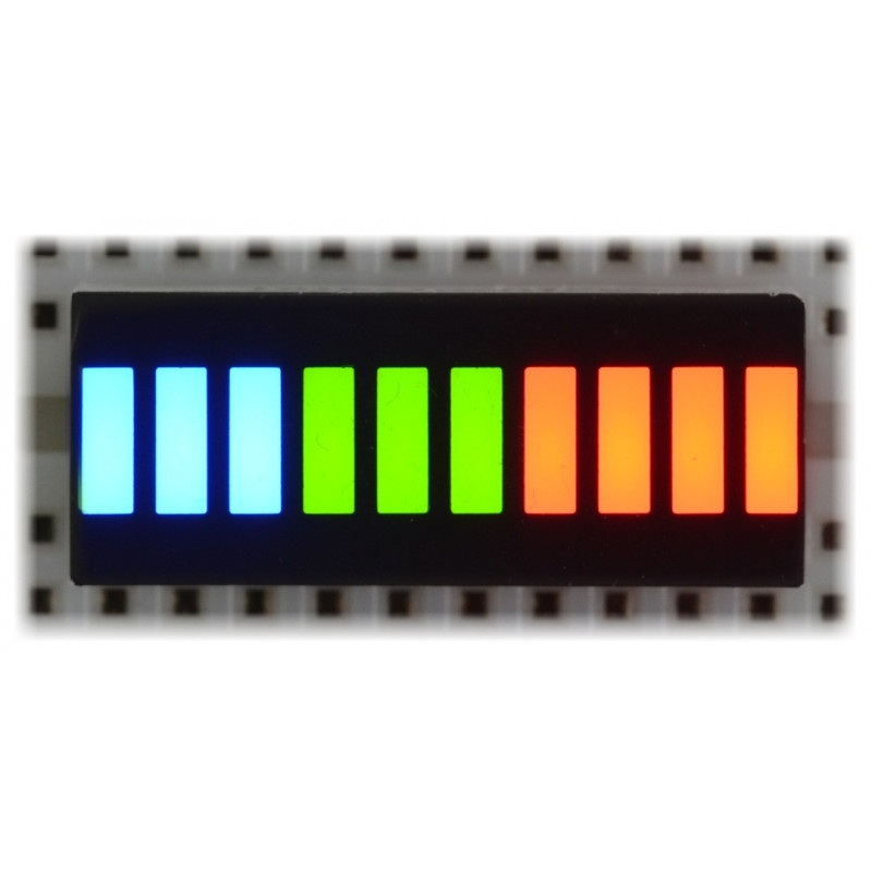 Wyświetlacz LED linijka OSX10201-RGB1 - 10-segmentowy