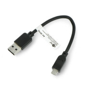 Kabel USB 2.0 Hi-Speed microUSB 0,15 m, Czarny