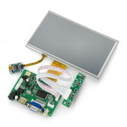 Ekran dotykowy 7'' 1024x600 - HDMI/VGA/NTSC/PAL