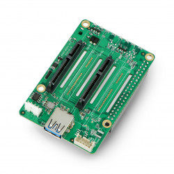 Nakładka z dwoma slotami SATA - dla Raspberry Pi 4B - Seeedstudio 114992115