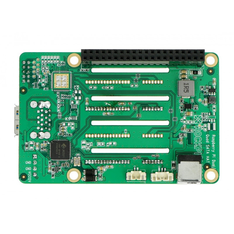 Nakładka z dwoma slotami SATA - dla Raspberry Pi 4B - Seeedstudio 114992115