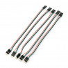 Przewód taśmowy żeńsko-męski 4 pin - 20cm - 5 szt.