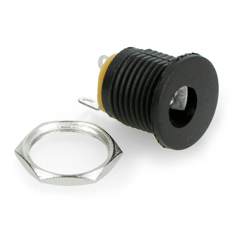 Gniazdo DC φ5.5 x 2.1 mm do obudowy - 12mm
