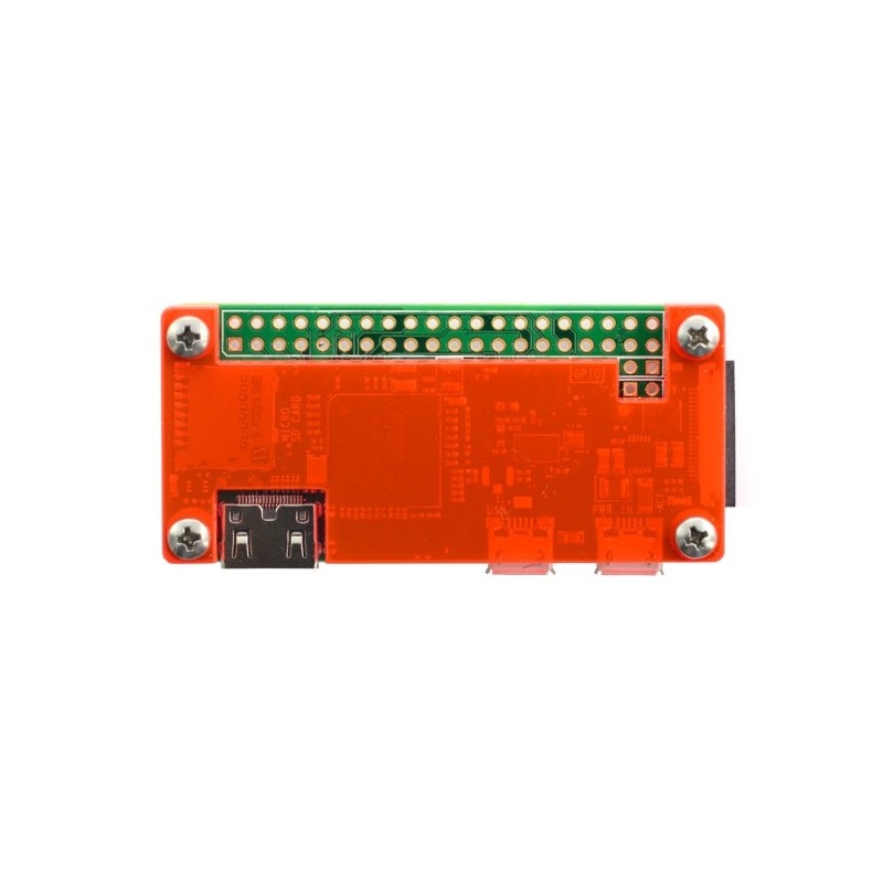 Obudowa Raspberry Pi Zero - Fluo Open - czerwona