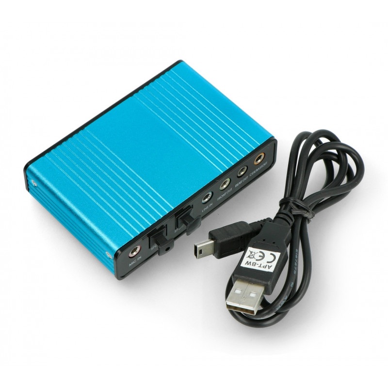 Zewnętrzna karta dźwiękowa muzyczna 7.1 Channel USB - Raspberry