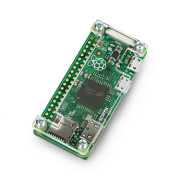 Obudowa Raspberry Pi Zero - Fluo Open - czarno-przezroczysta