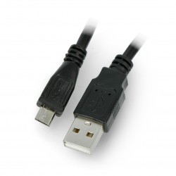 Przewód microUSB B - A 2.0 Lanberg czarny - 1,8 m