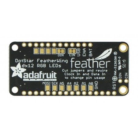 FeatherWing DotStar - matryca LED 6x12 RGB - nakładka dla