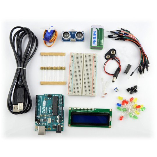 Комплект FORBOT Master для Arduino (з мікроконтролером, макетною платою, кабелями, датчиками та аксесуарами + навчальні матеріали)