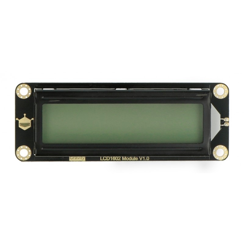 DFRobot Gravity - wyświetlacz LCD 2x16 I2C - zielony - dla Arduino