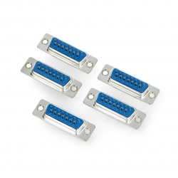 Gniazdo D-SUB 15 na przewód - 5szt.