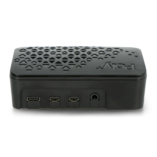 Корпус для Raspberry Pi 4B - Argon Poly+ с вентиляцией и мини-вентилятором - черный