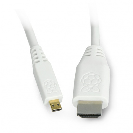 Przewód microHDMI - HDMI T7689AX - oryginalny dla Raspberry Pi 4 - 1m Przewód microHDMI - HDMI T7689AX - oryginalny dla Raspberry Pi 4 - 1m