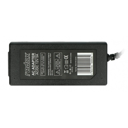 Zasilacz impulsowy Redox 12V / 5A - wtyk DC 5,5 / 2,1 mm Zasilacz impulsowy Redox 12V / 5A - wtyk DC 5,5 / 2,1 mm